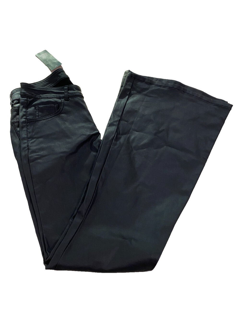 NWT Wild Fable Faux Leather Pants XS Black Flare Leg Pleather Biker Sexy